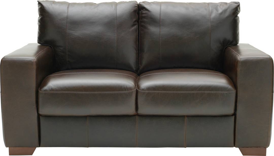 Habitat Eton Leather 2 Seater Sofa - Dark Brown