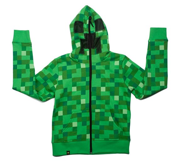 Buy Minecraft Creeper Boys' Green Hoodie - 5-6 Years at Argos.co.uk ...