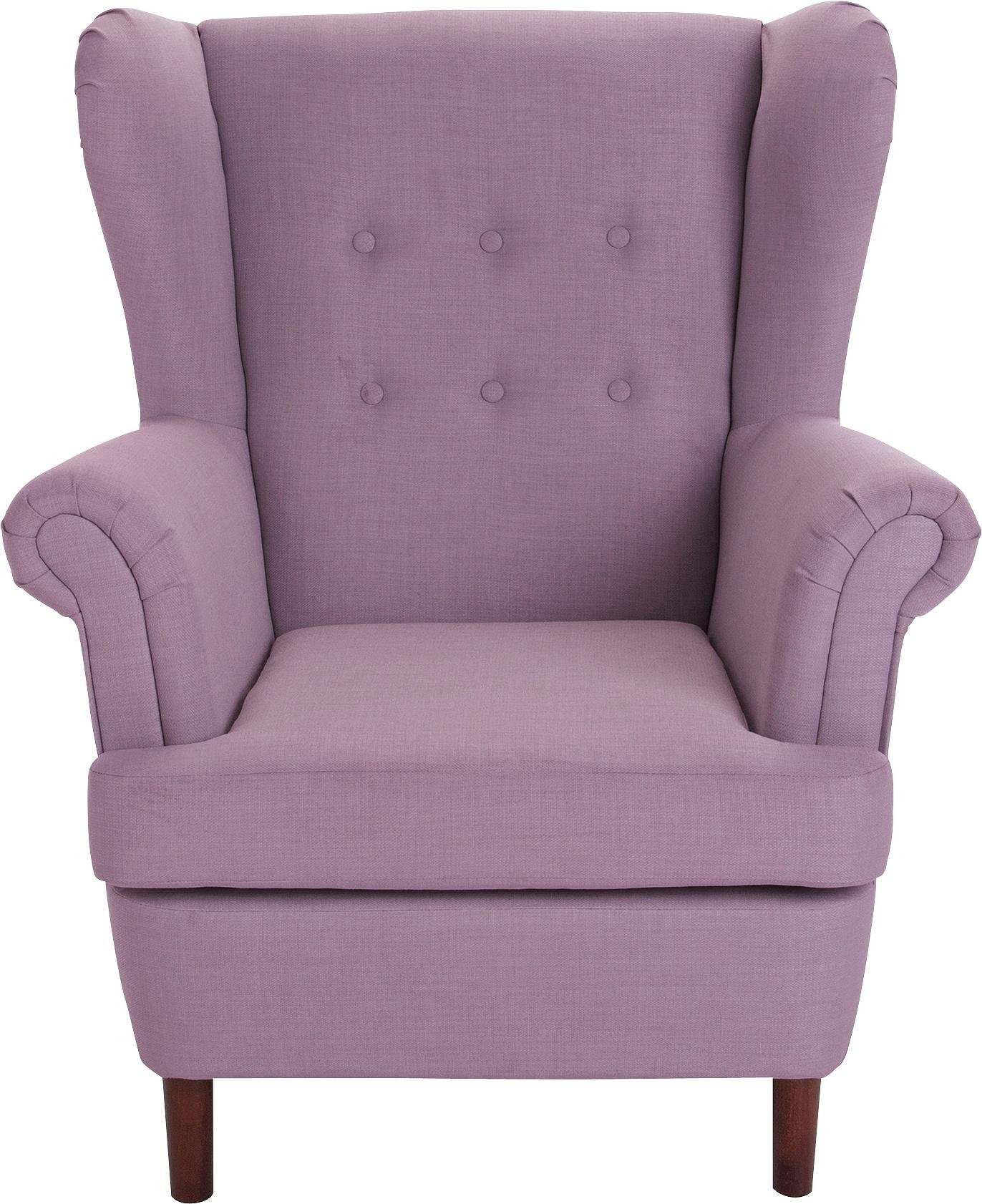 Argos Home Martha Fabric Wingback Chair - Lilac