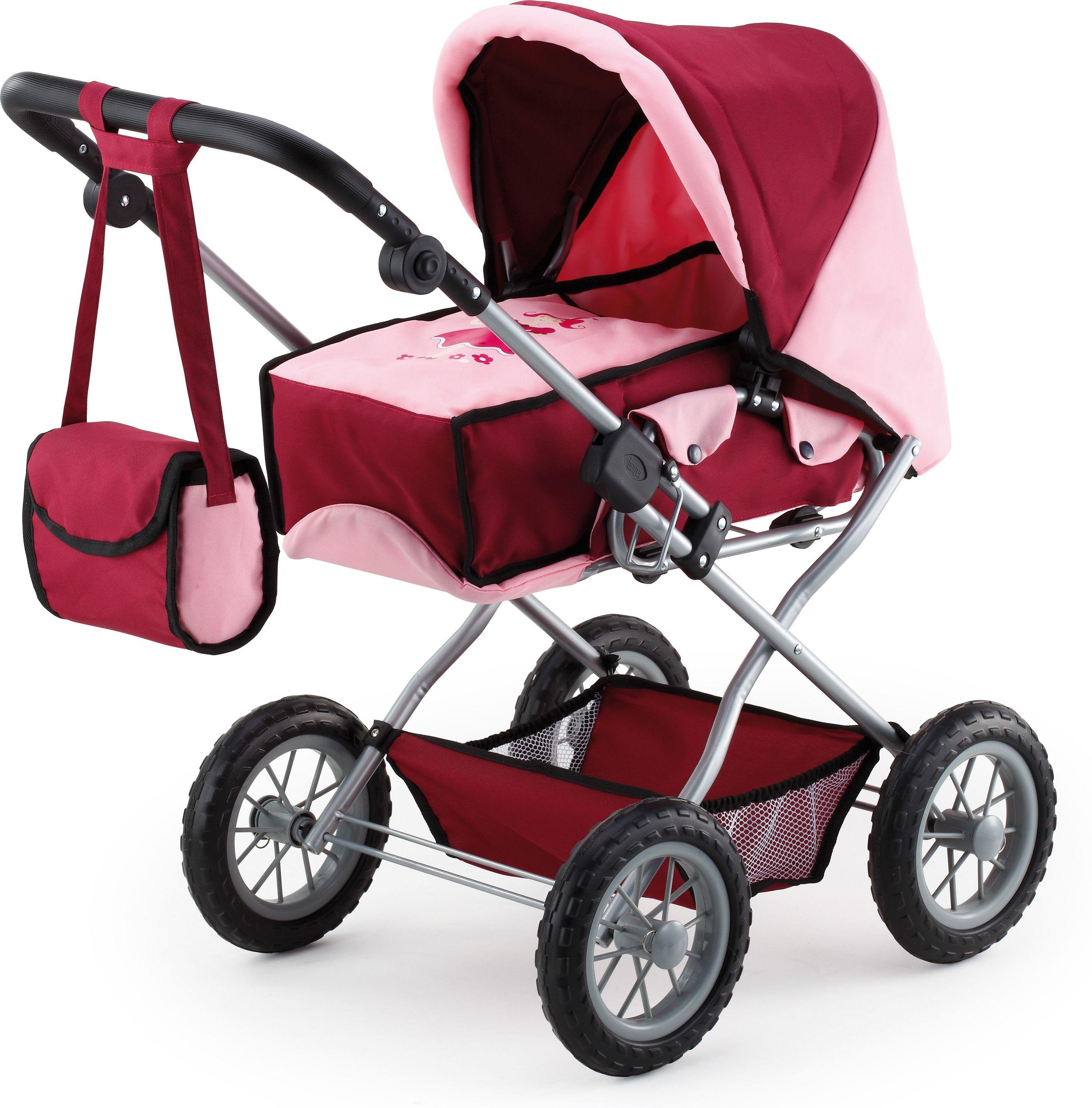 Bayer Combi Grande Doll's Pram - Bordeaux