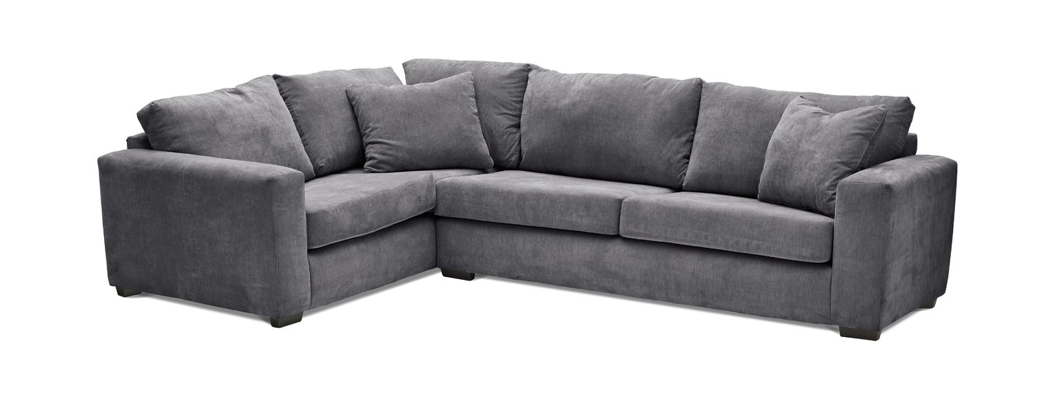 Habitat Eton Left Corner Fabric Sofa - Charcoal