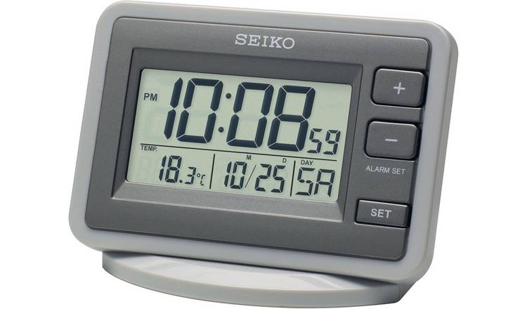 Buy Seiko LCD Alarm Clock Clocks Argos