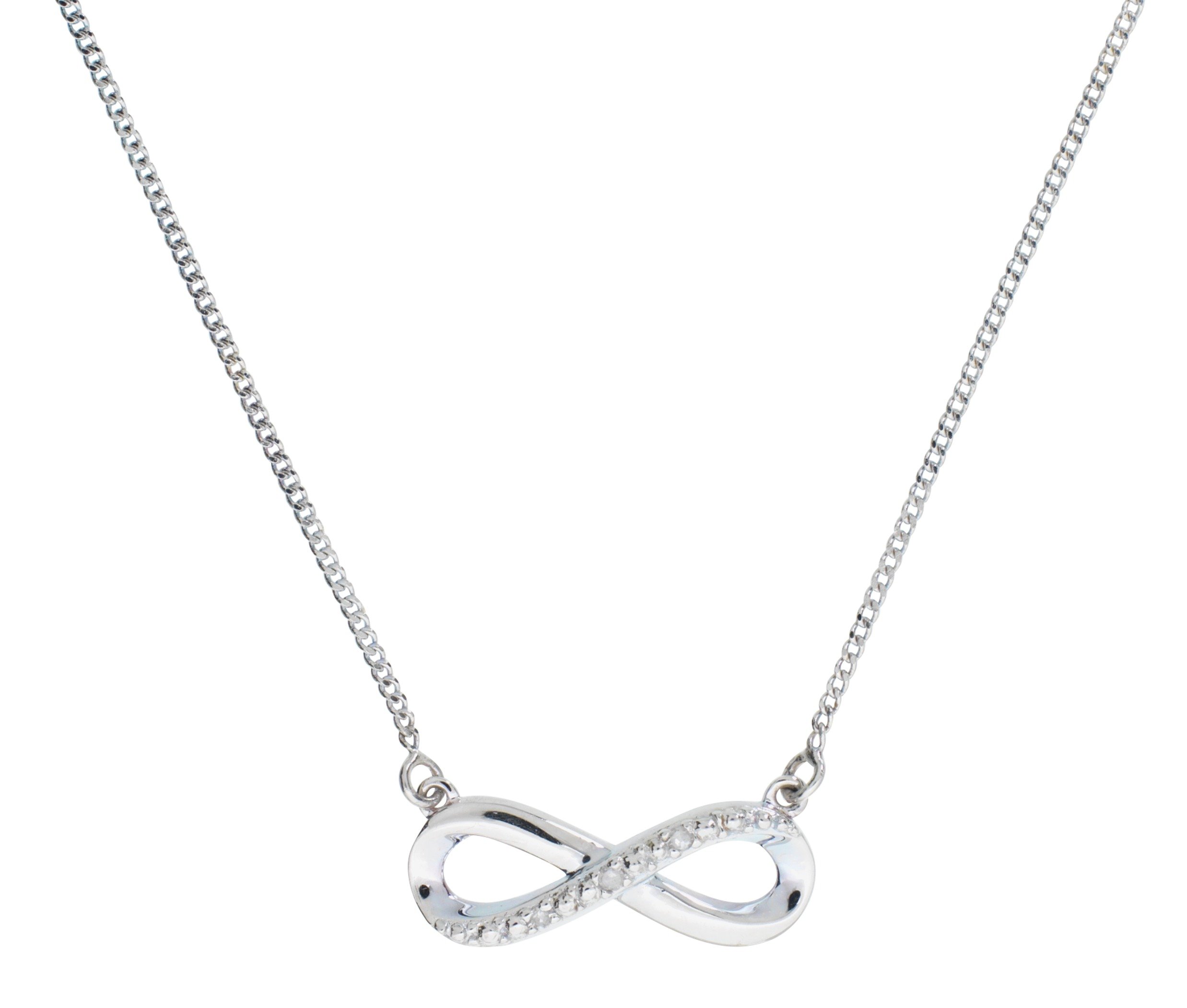 Revere Diamond Accent Infinity Pendant 18 Inch Necklace