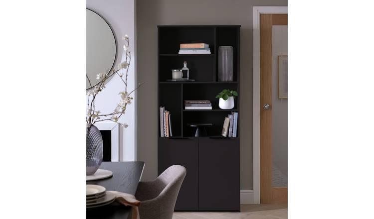 Habitat Hayward Tall Bookcase - Gloss Black