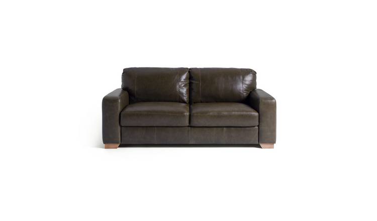 Buy Argos Home Eton 3 Seater Leather Sofa - Dark Brown ...