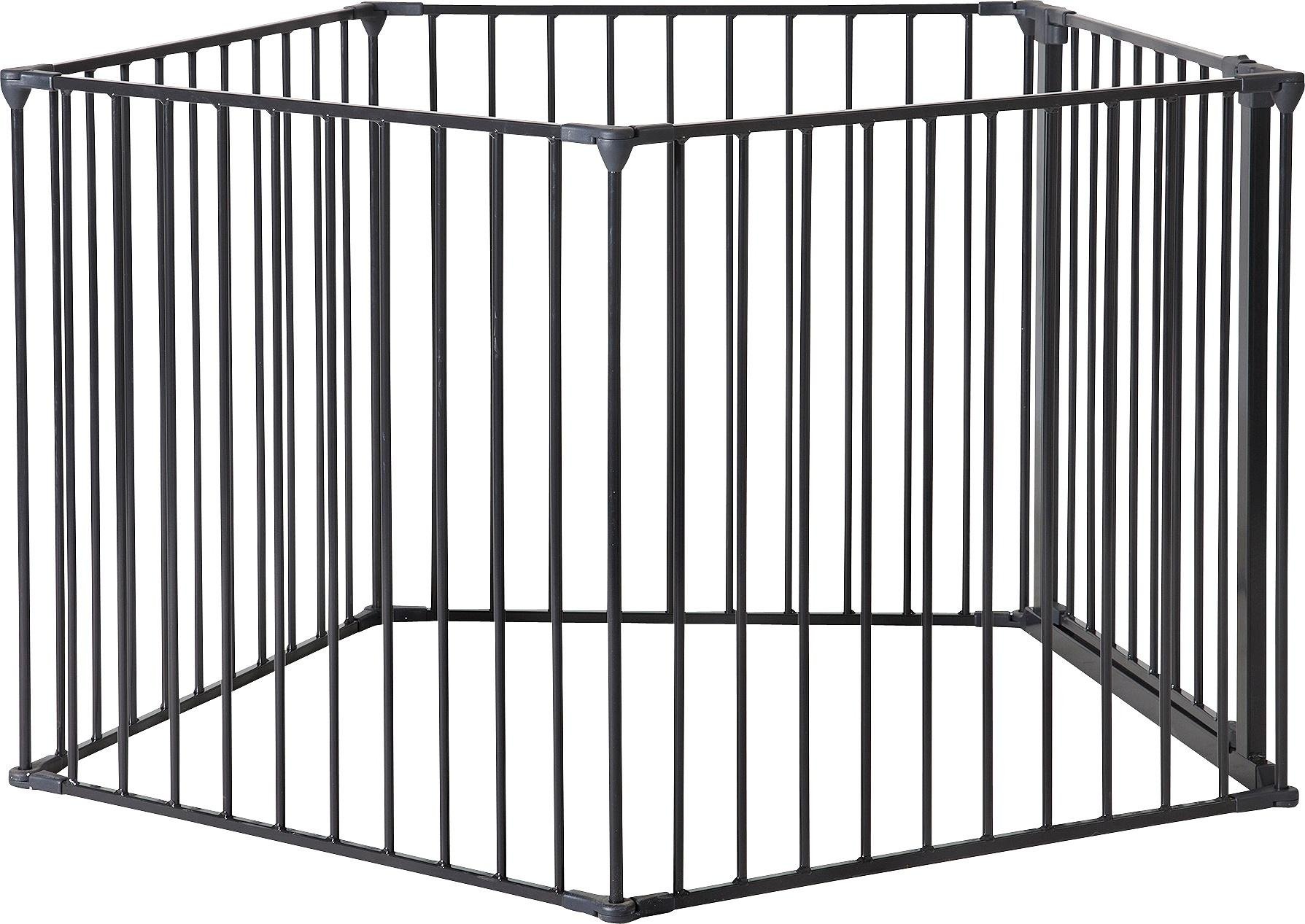 Scandinavian Pet Pen with Wall Fittings-Black