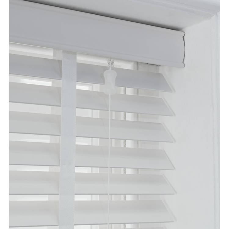 Habitat Wooden White Venetian Tape Blind - 90cm 0