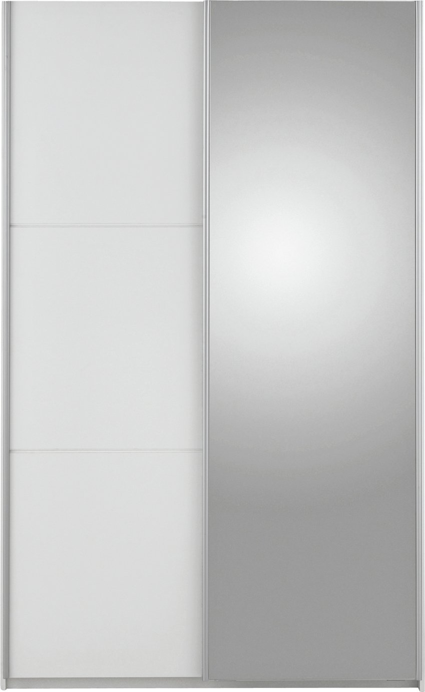 Hygena Bergen 2 Door Medium Mirrored Sliding Wardrobe White 2282840 Argos Price Tracker Pricehistory Co Uk