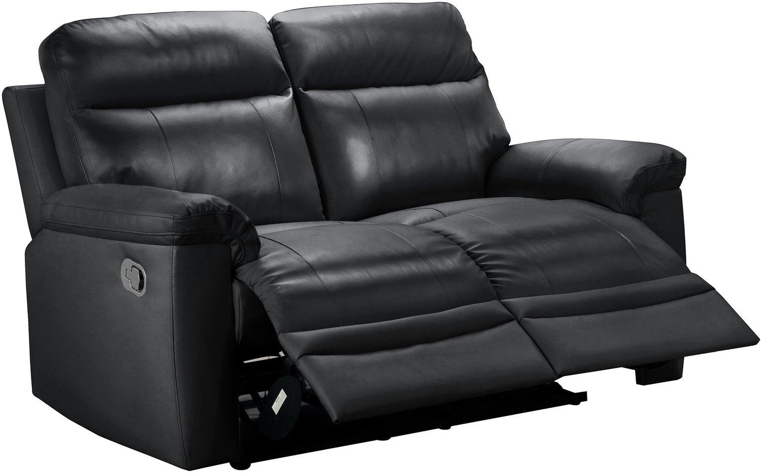Argos Home Paolo Chair & 2 Seater Manual Recline Sofa -Black
