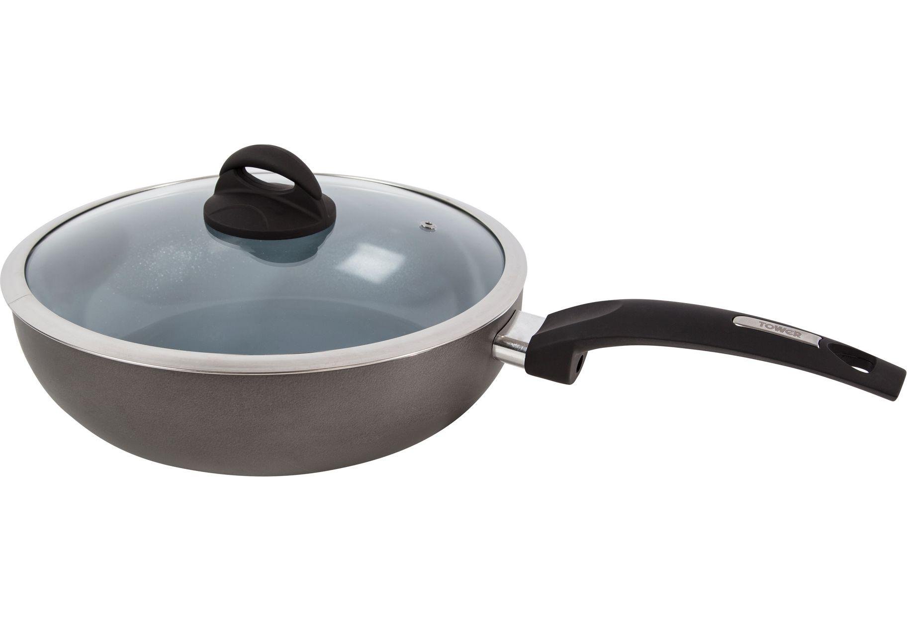 Tower 28cm NonStick Ceramic Saute Pan w/ Glass Lid Reviews