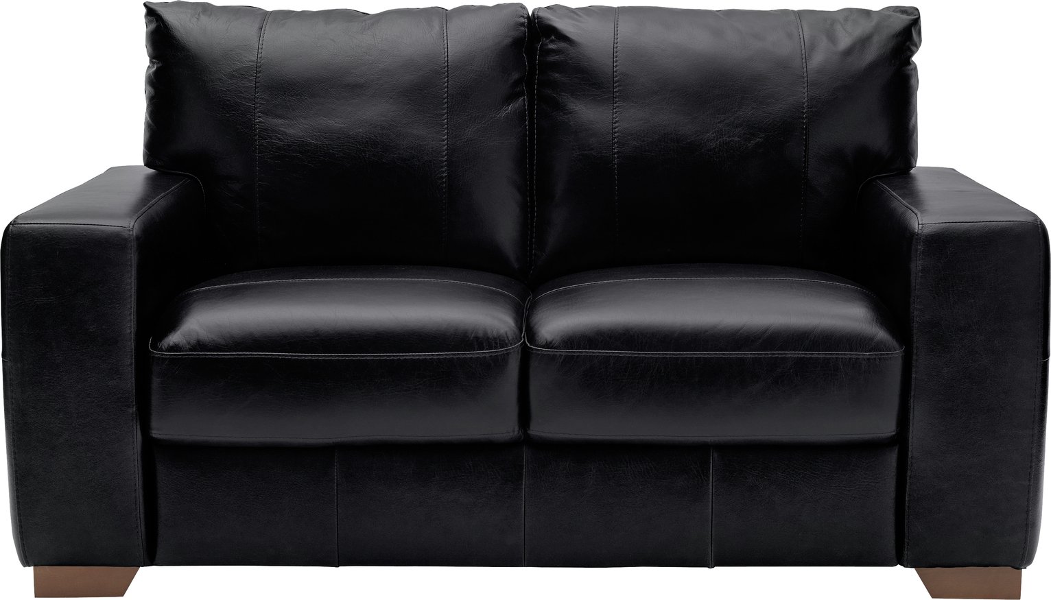 Argos Home Eton 2 Seater Leather Sofa Black (2284202) Argos Price