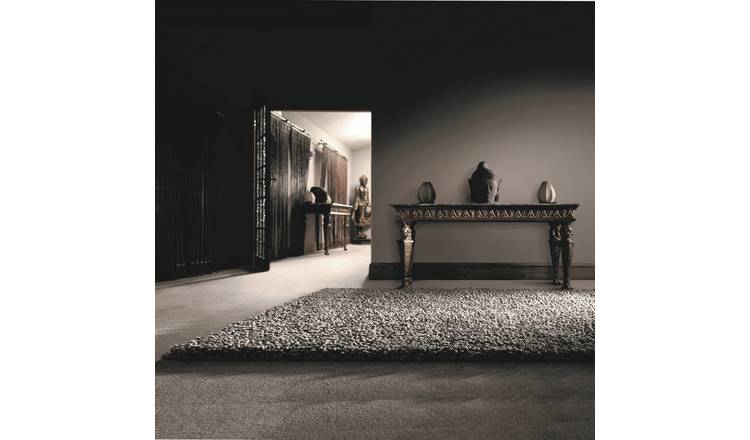 Mega Flooring Grey Shaggy Plain Rug - 200 x 300cm