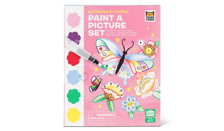 Tiger Tribe Paint-A-Picture Set Butterflies & Flowers - 4 Years +