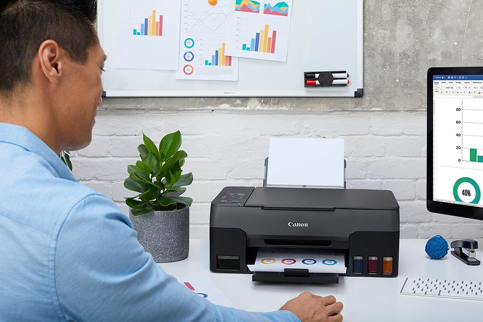 Canon Home Office Printer on a desk.