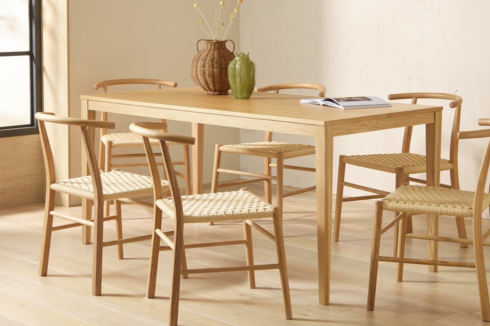 A Habitat Garcia table and 6 Scottie chairs.