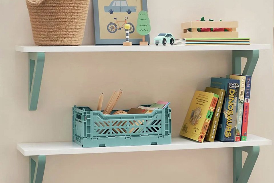 A Great Little Trading Company This way That Way shelf in green. 