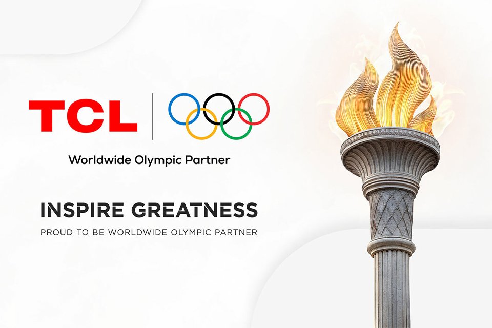 TCL worldwide Olympic partner banner.