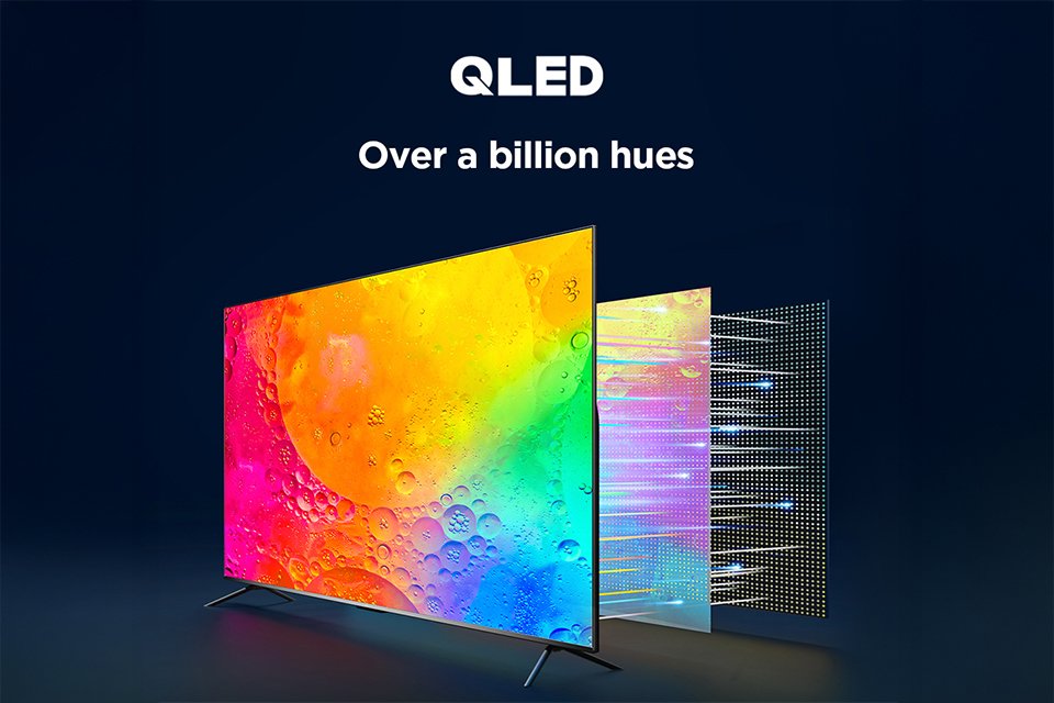 TCL QLED display showing depth, detail and colour.