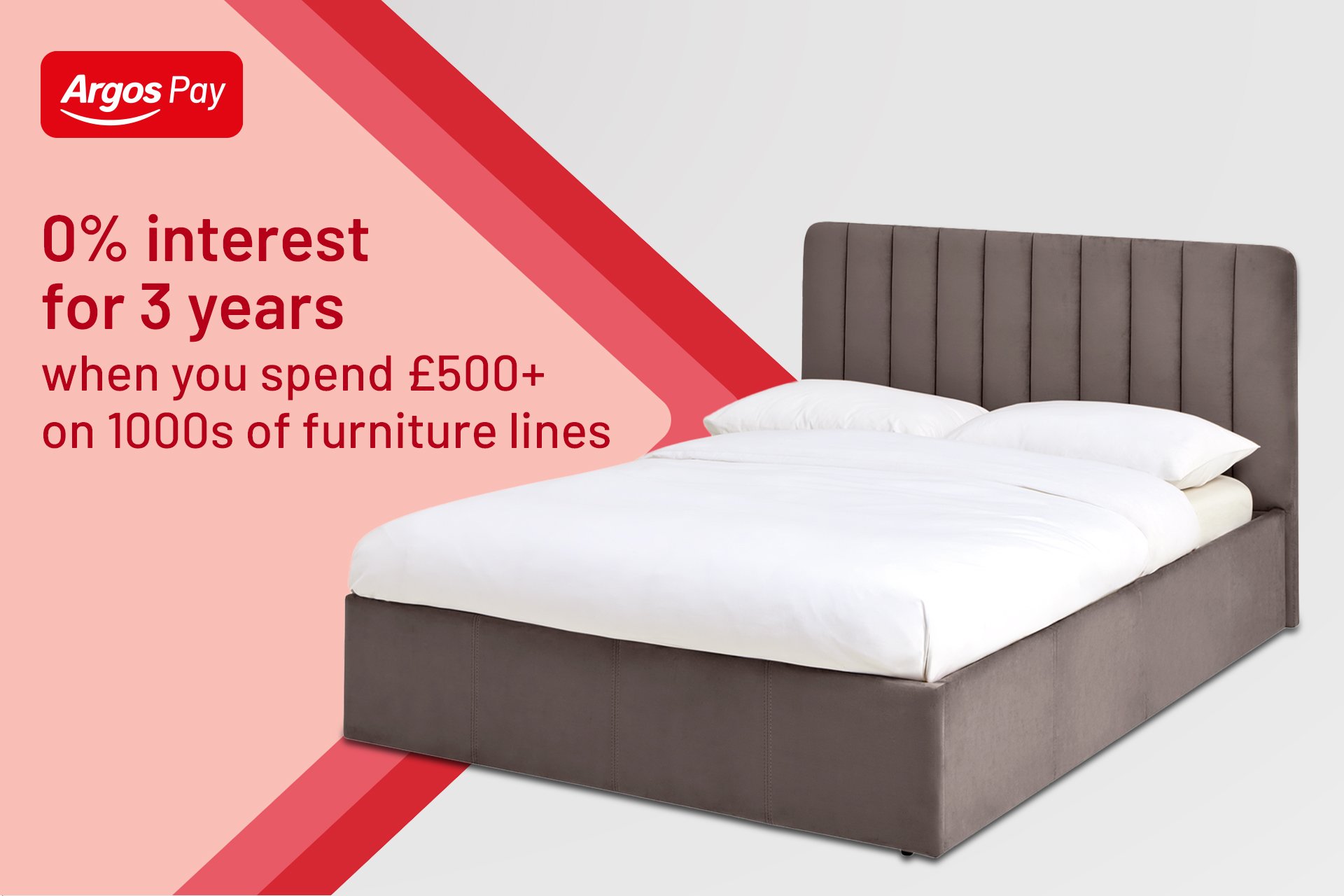 With Argos Pay, it's possible. ^Argos Pay Representative Example Representative 34.9% APR (variable), 34.95% PA purchase rate (variable), £1,200 assumed credit limit.*