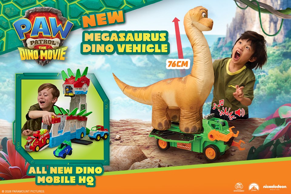 Paw Patrol: The Dino movie. New movie toys have arrived!