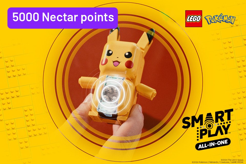 Shop LEGO® smart play Pokémon sets. 5,000 Nectar points with any LEGO® Pokémon™ Smart Brick set purchase.