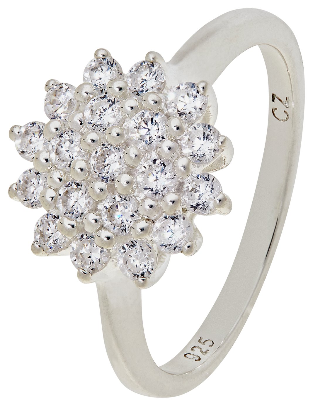 Revere Sterling Silver Cubic Zirconia Cluster Ring