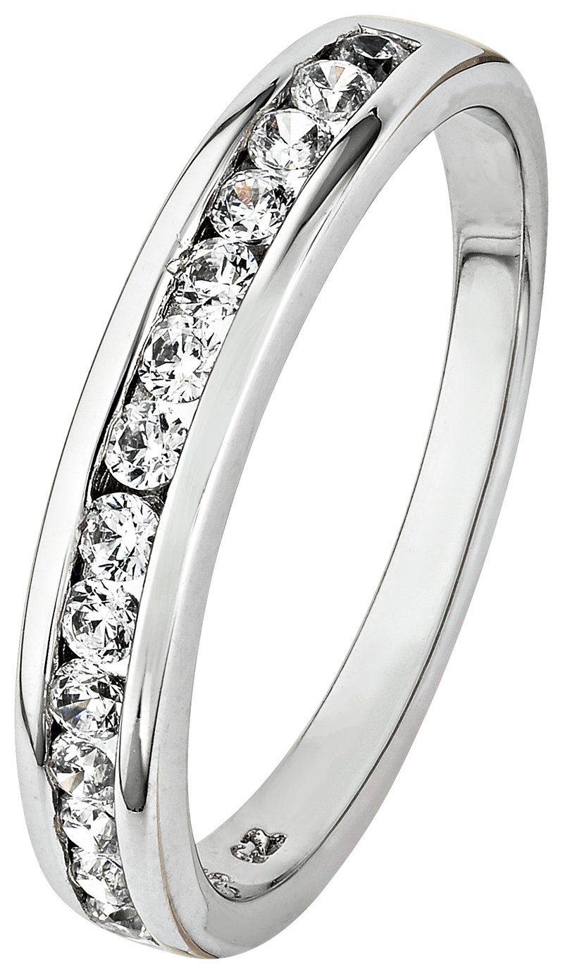 Revere Sterling Silver Cubic Zirconia Eternity Ring