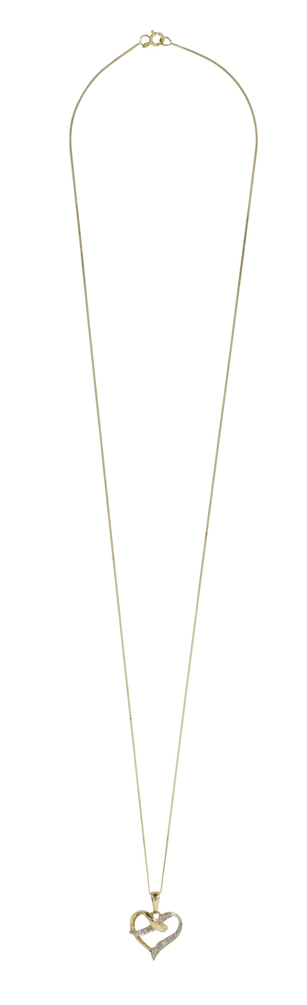 Revere 9ct Gold Accent Heart Pendant Necklace Review