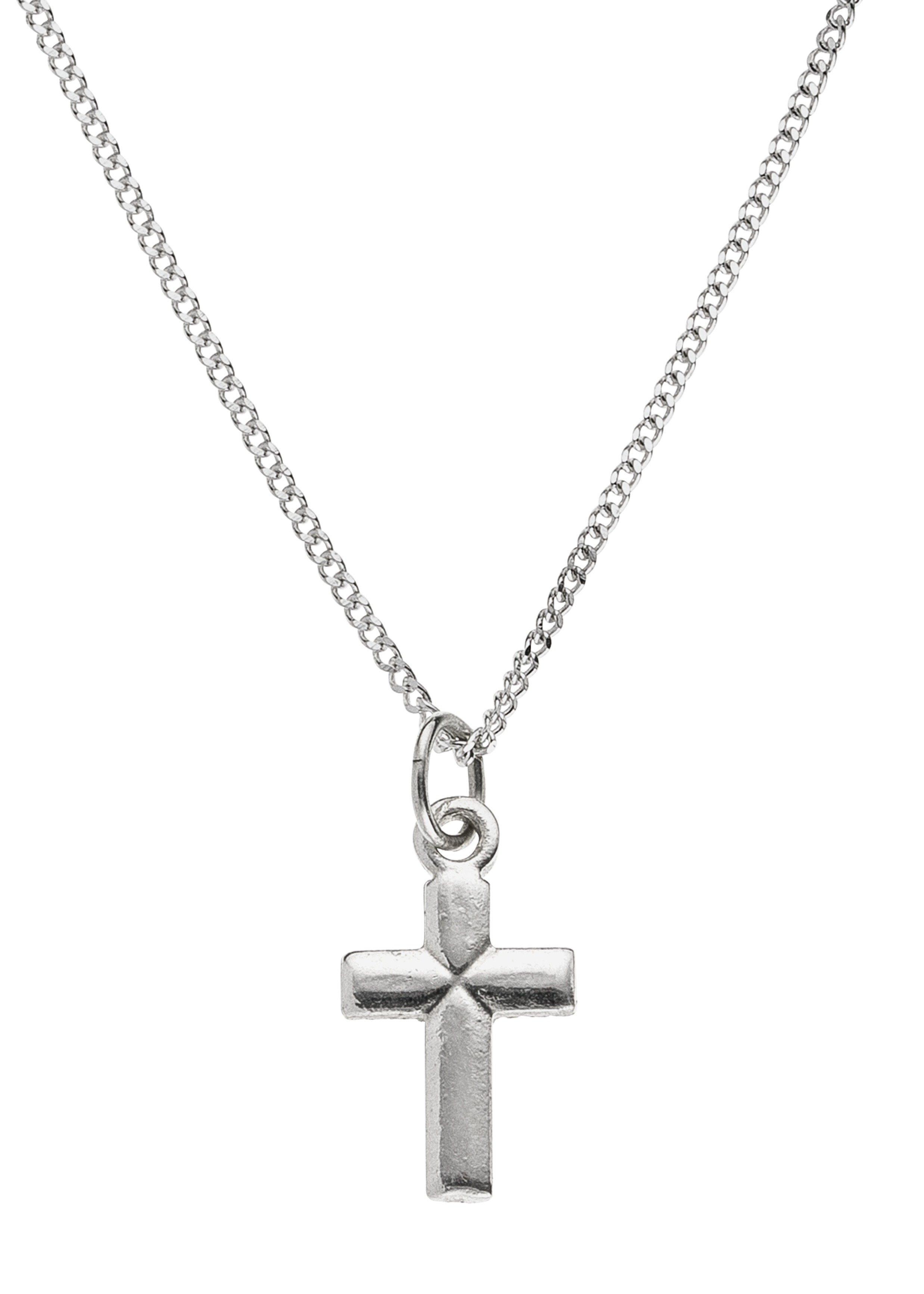 Revere Silver Cross Pendant 16 Inch Necklace