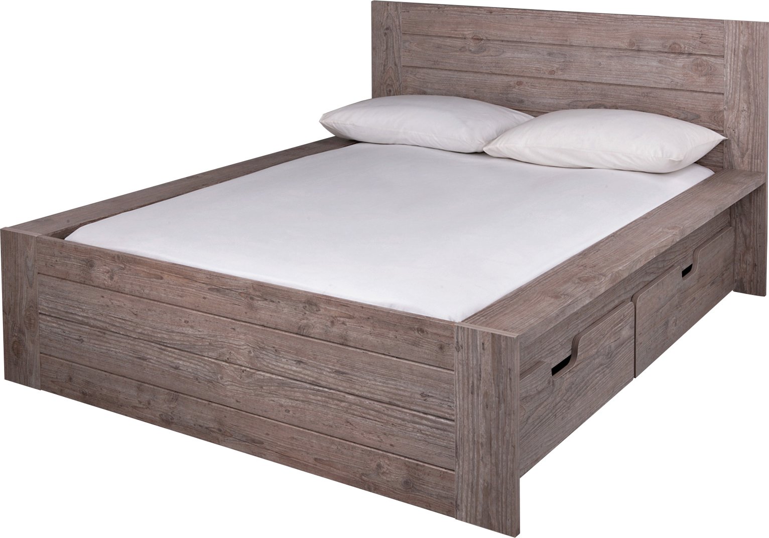 Argos Home Seattle Double 2 Drawer  Bed Frame - Smokey Oak