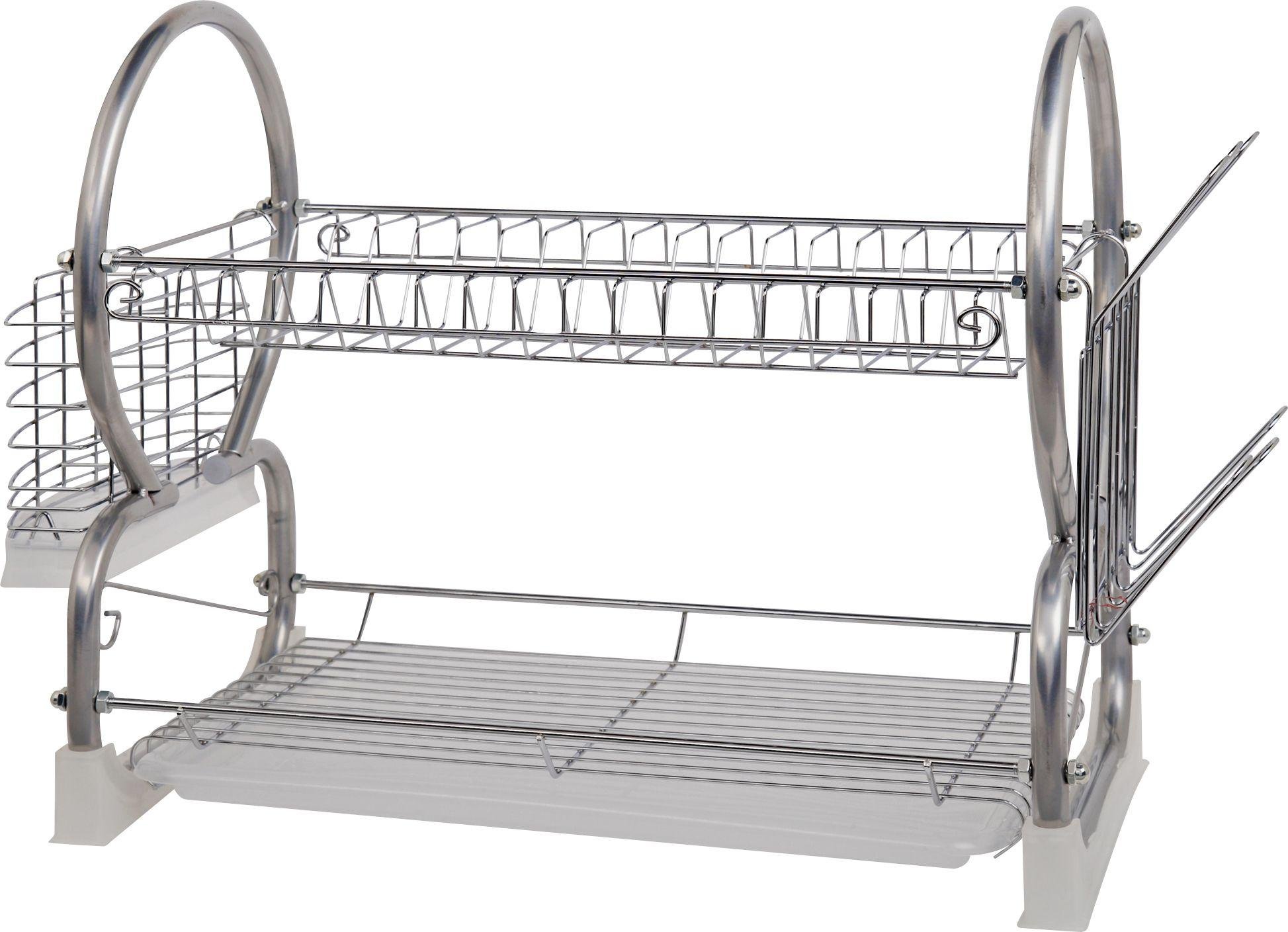 Argos Home 2 Tier Dish Rack - Silver