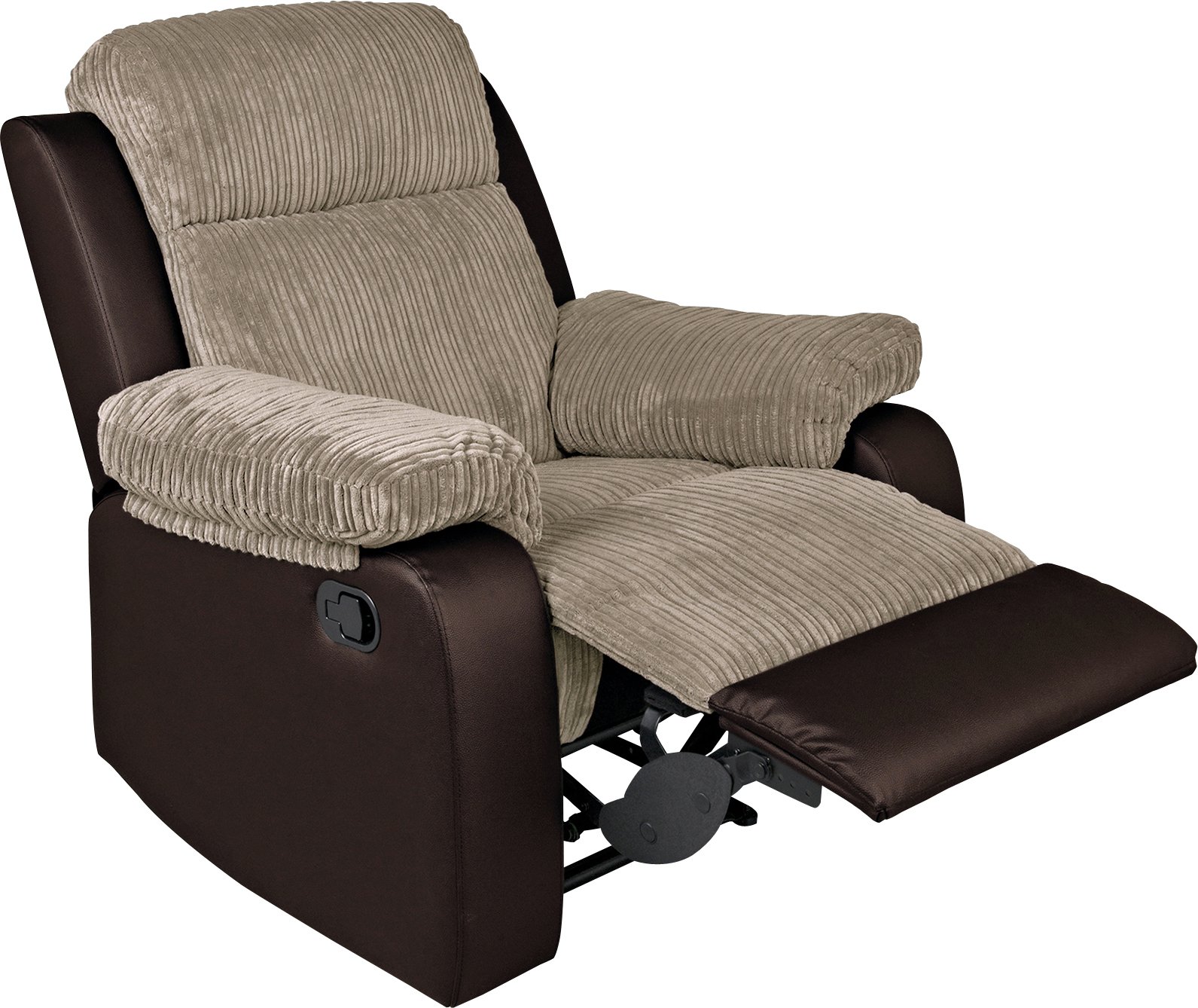 Argos Home Bradley Fabric Manual Recliner Chair - Natural