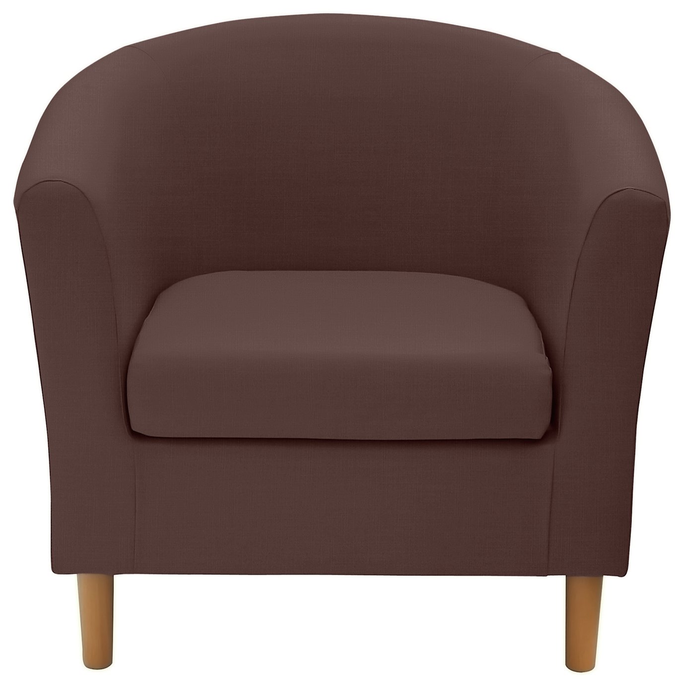Argos Home Fabric Tub Chair - Brown