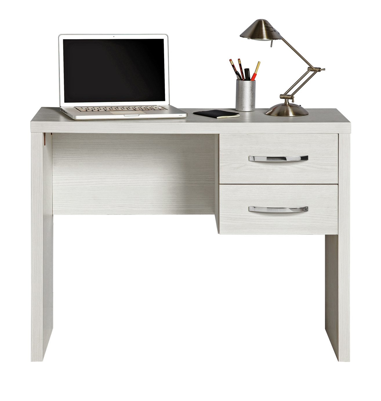Jarvia 2 Drawer Office Desk - White