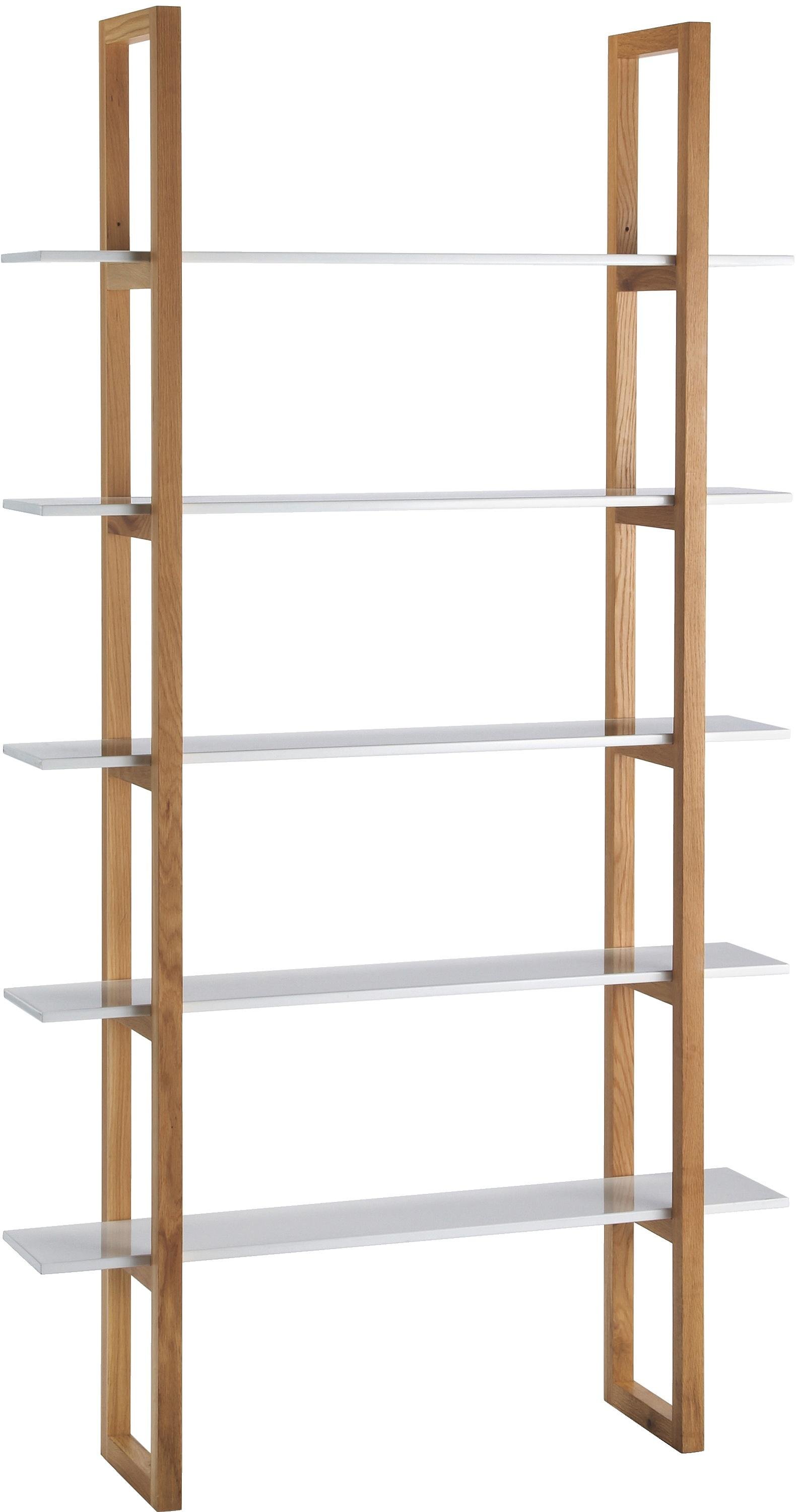 White and online oak shelving unit