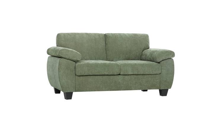 HOMCOM 2 Seater Sofa with Thick Spring Cushions - Green