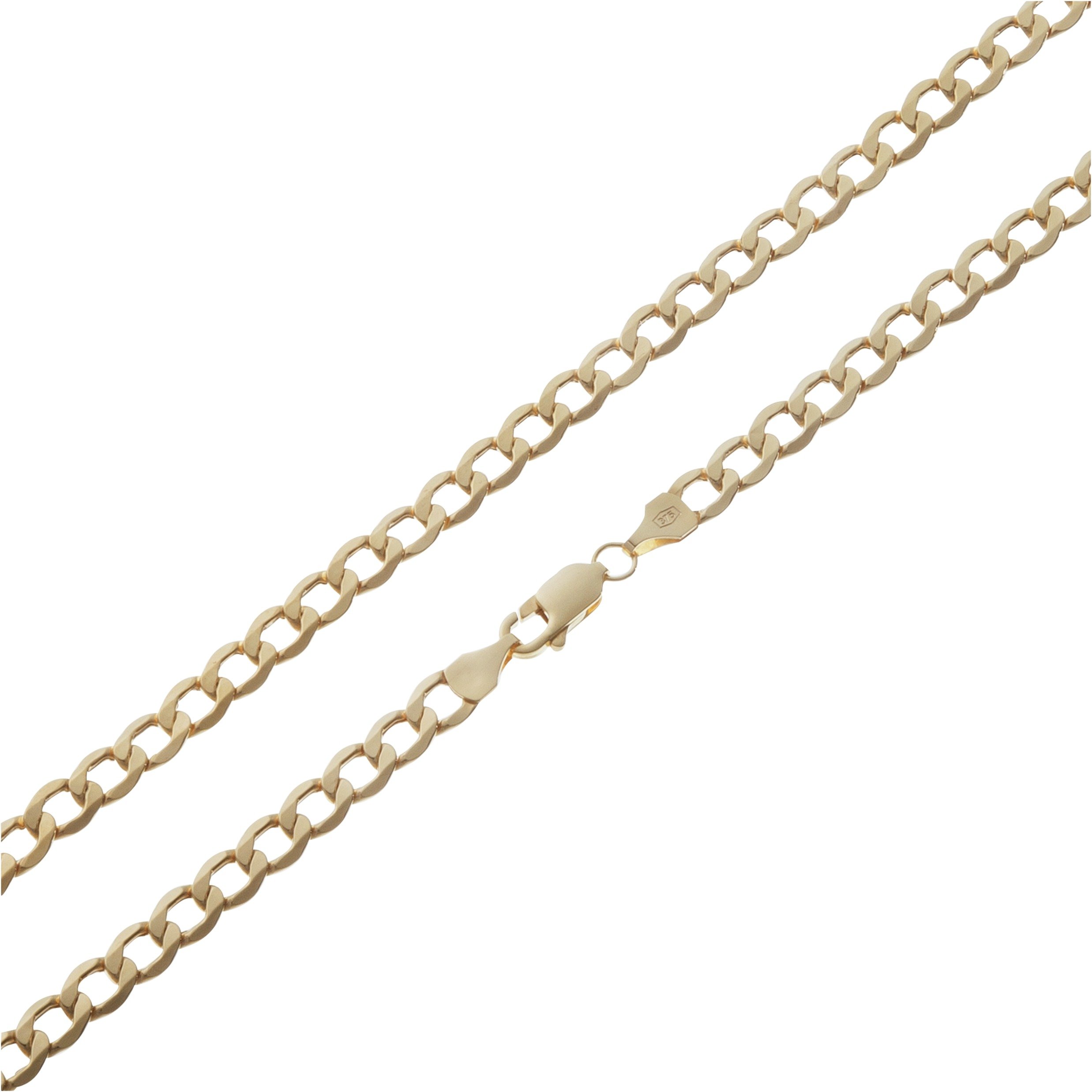 Revere 9ct Yellow Gold Solid Look Curb 20 Inch Chain