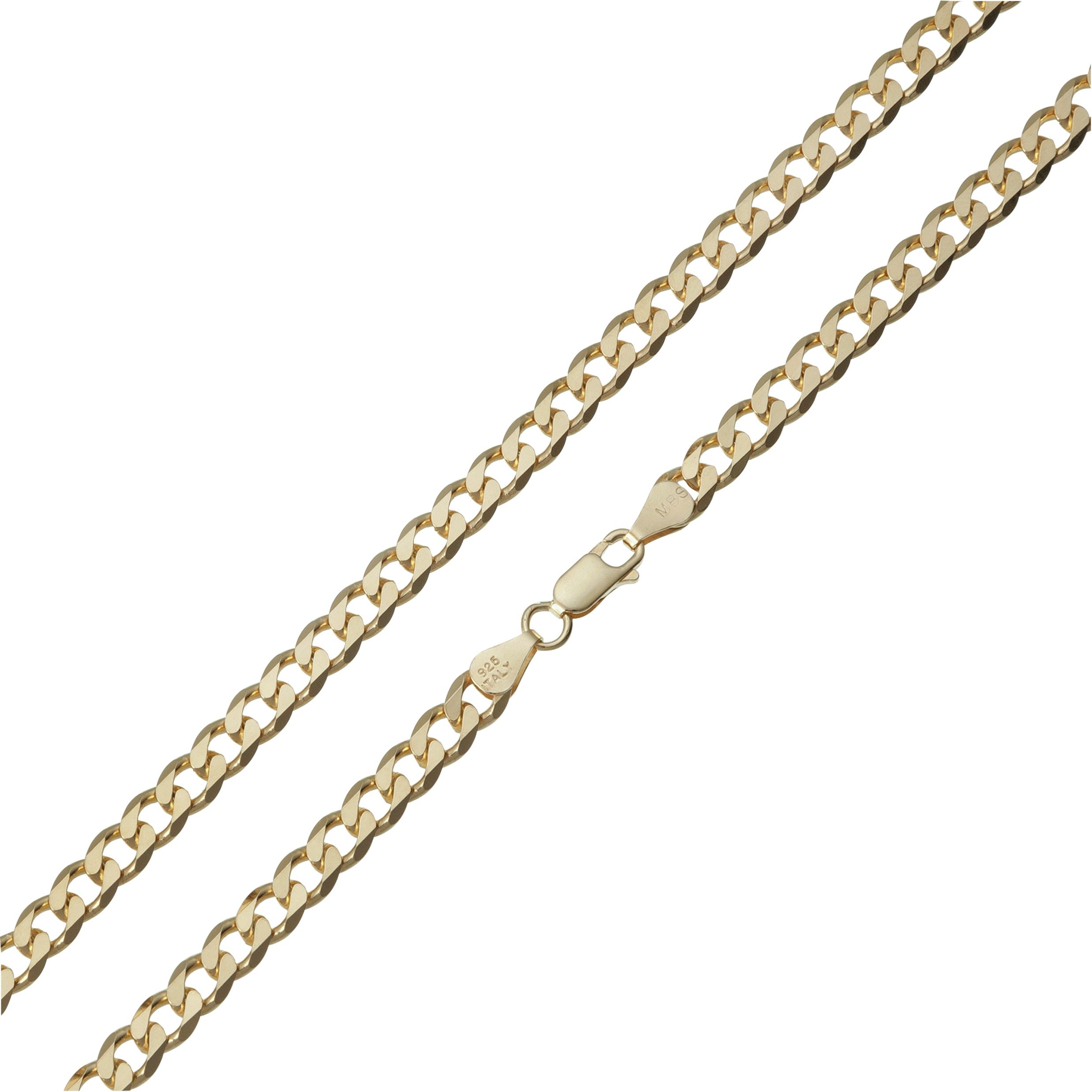Revere 9ct Gold Plated Solid Curb 20 Inch Chain