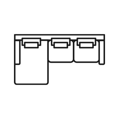 Habitat made to order chaise sofa.