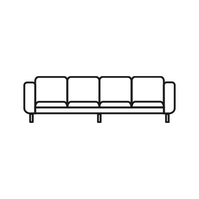 Habitat made to order 4 seater sofa.