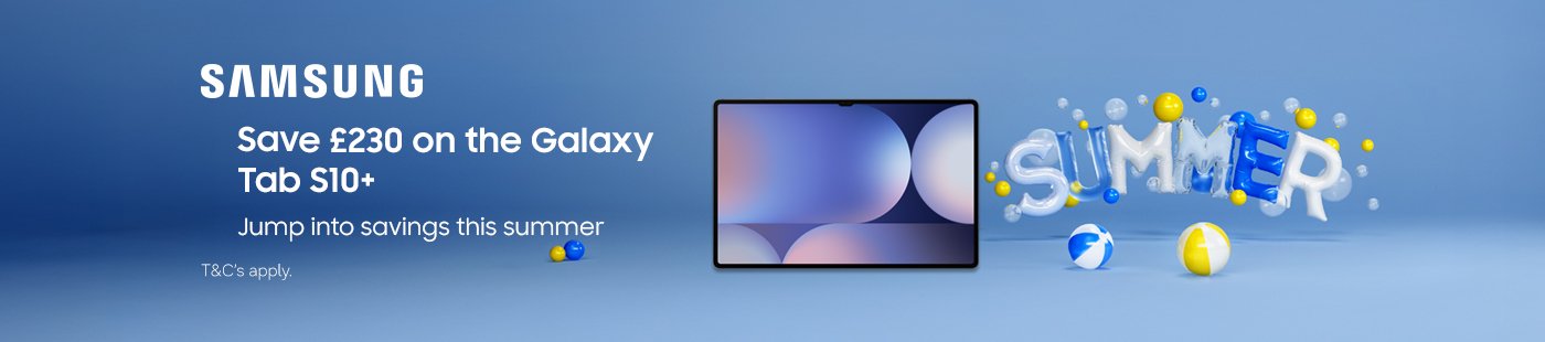 Samsung. Save £230 on the Galaxy Tab s10plus. Jump into savings this summer.