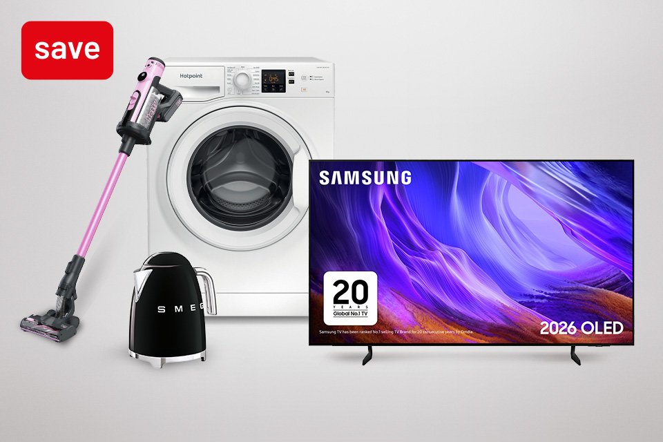 Save big on selected electricals. Including Smeg, Bush, Samsung & more.