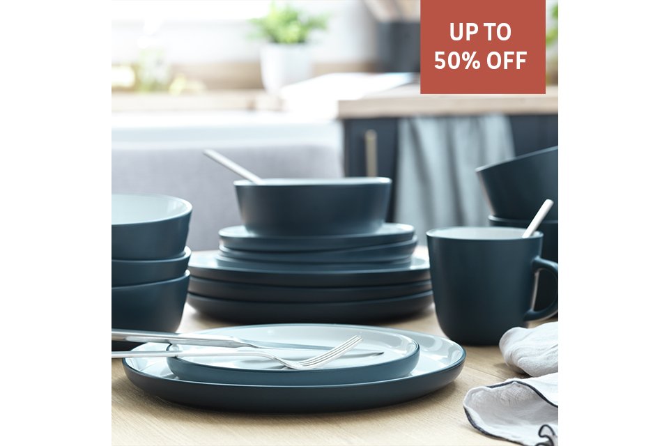 Save up to 50% on selected cooking & dining.