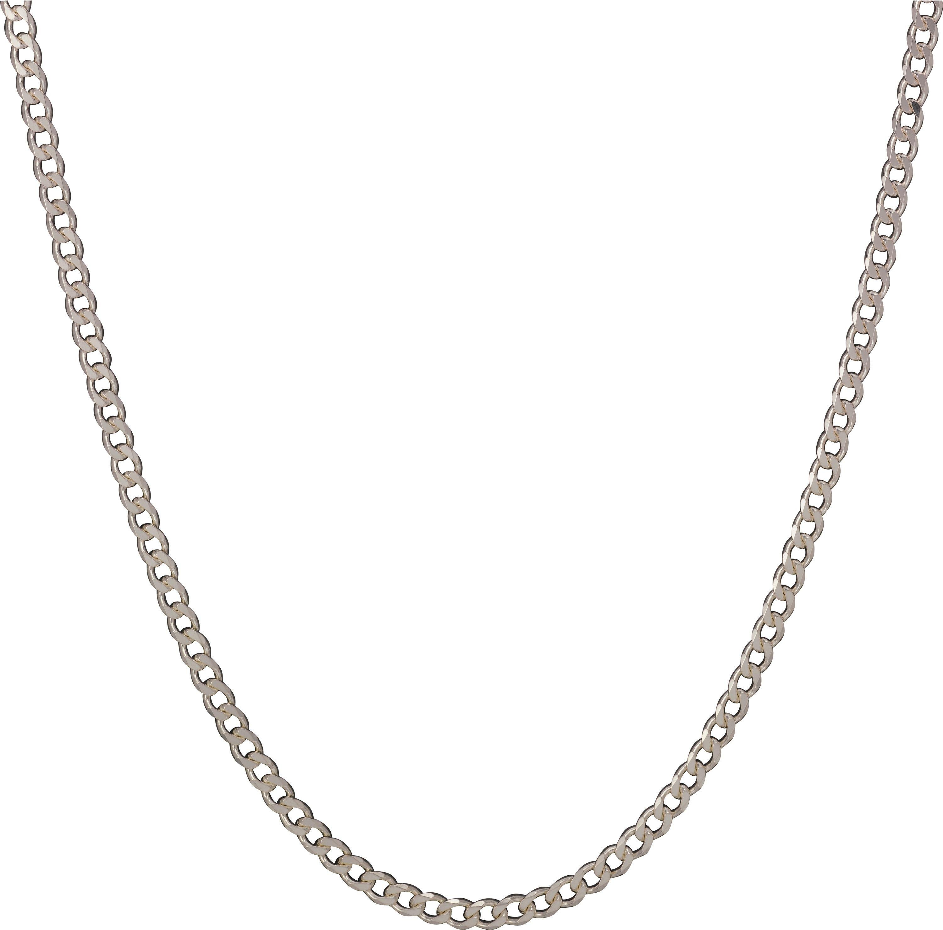 Revere Sterling Silver Solid Diamond Cut Curb Chain