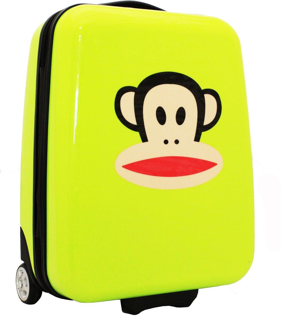 Paul Frank Julius Monkey Small Hard Suitcase - Lime