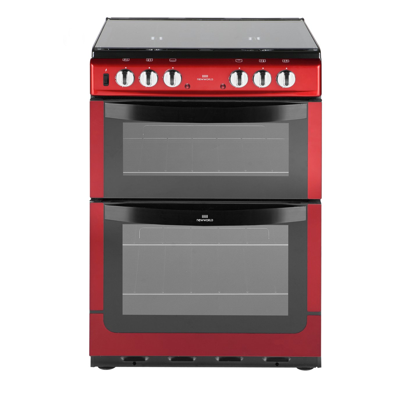 New World 601DFDOL Double Dual Fuel Cooker - Red