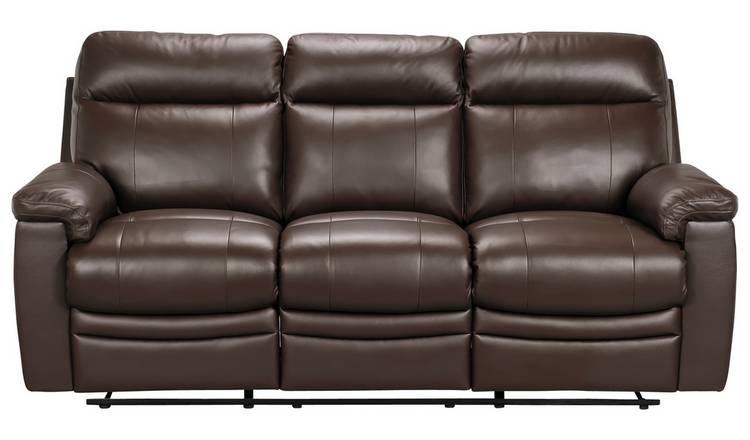 Buy Argos Home Paolo Chair 3 Seater Manual Recline Sofa Brown