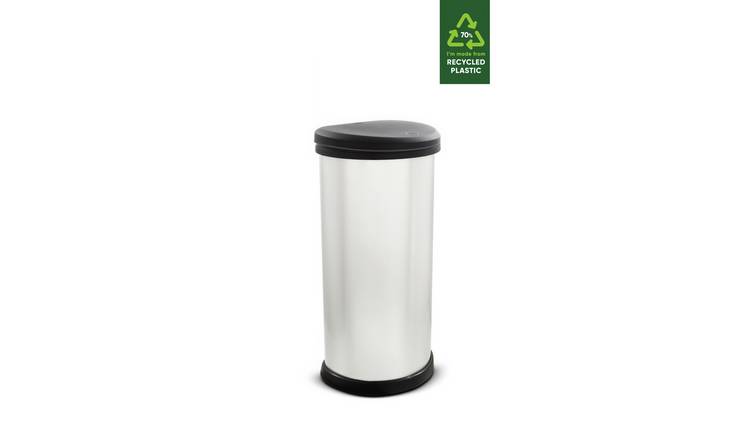 Buy Curver 40 Litre Deco Touch Top Kitchen Bin Silver Argos