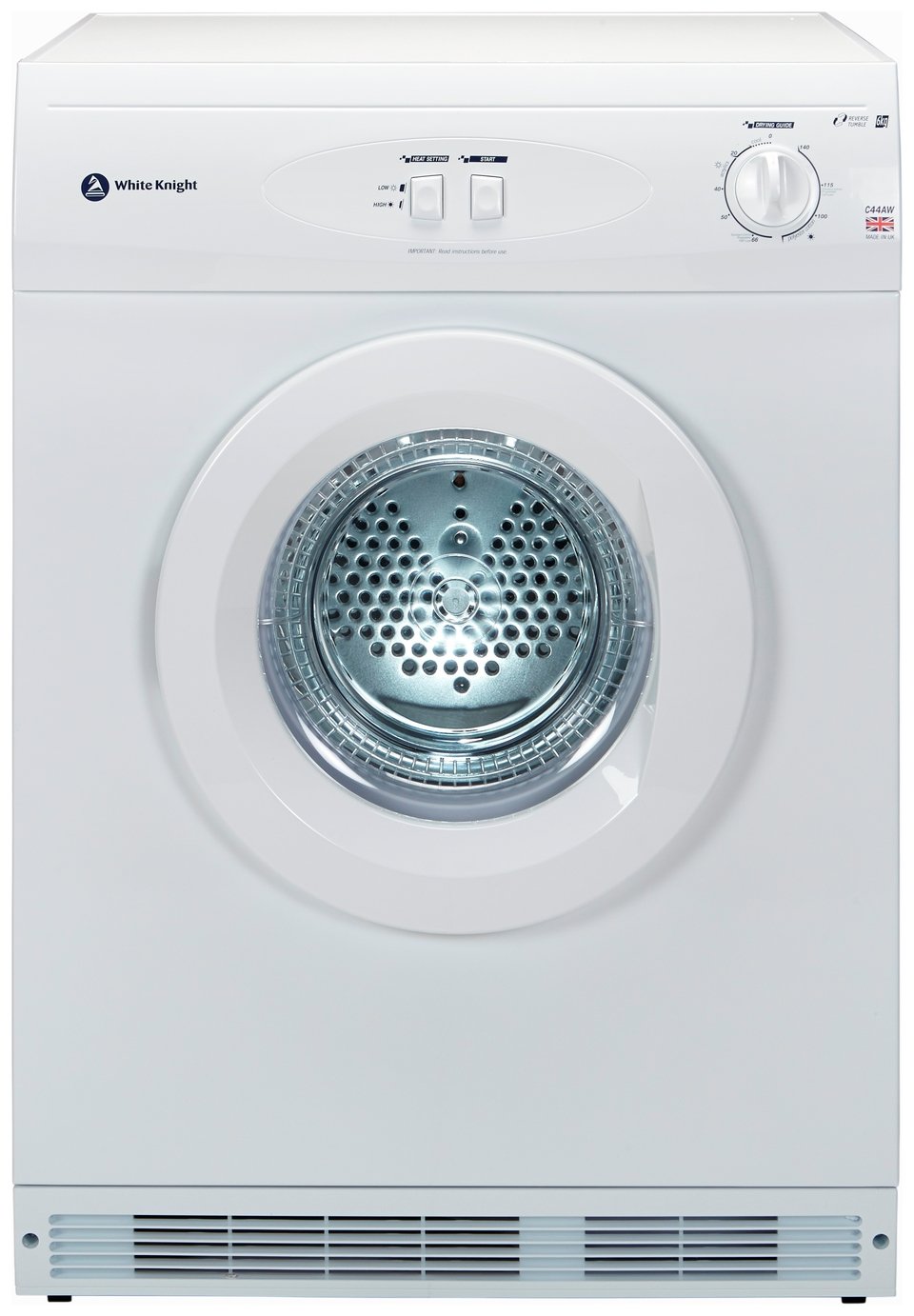 White Knight C44AW Vented Tumble Dryer - White