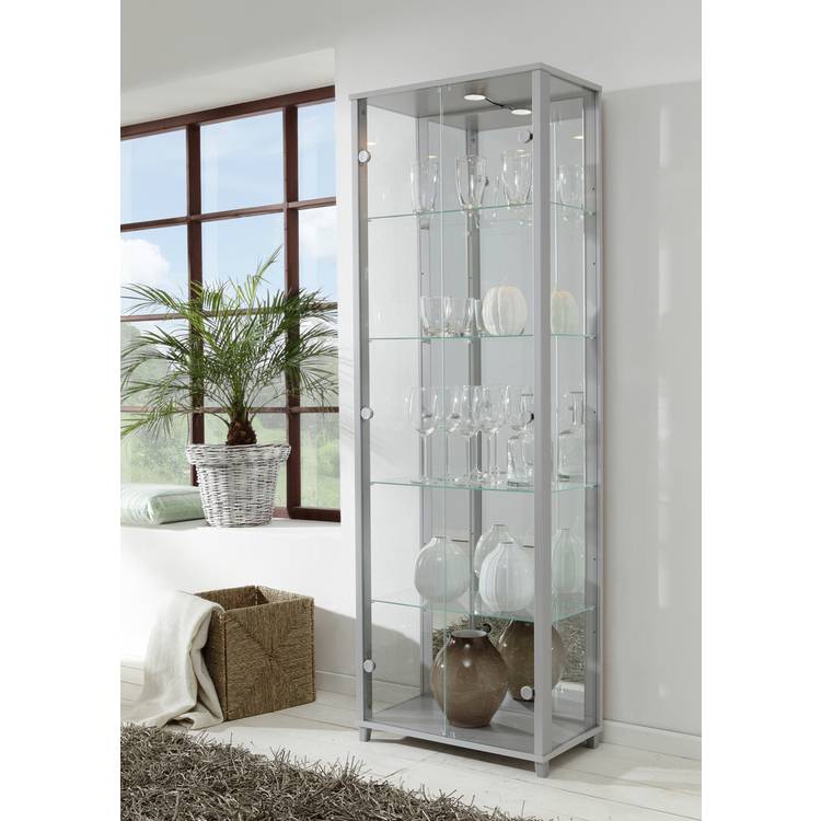 Argos Home 2 Door Glass Display Cabinet - Silver 0